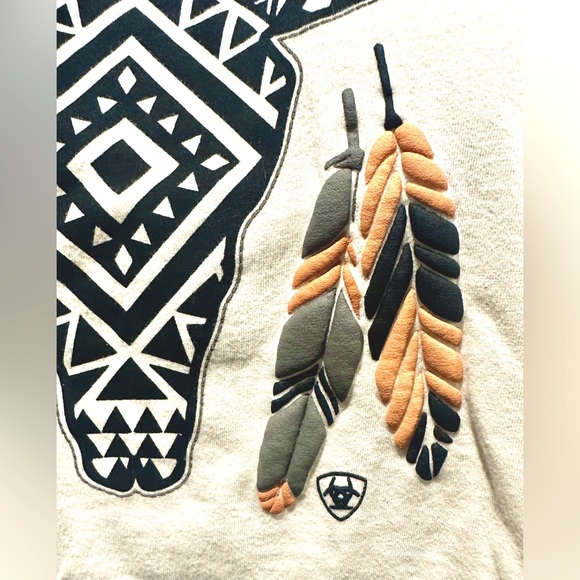 EUC Ariat Relaxed Fit Cropped Longhorn Graphic Tee Sz XL - Picture 10 of 16